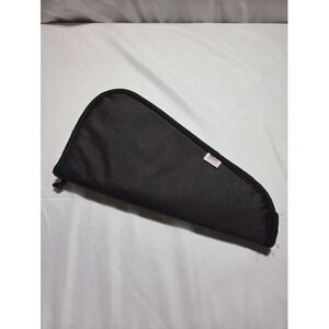 Unbranded Black Padded Pistol Rug Soft Handgun Case Made in USA Zippered Pouch